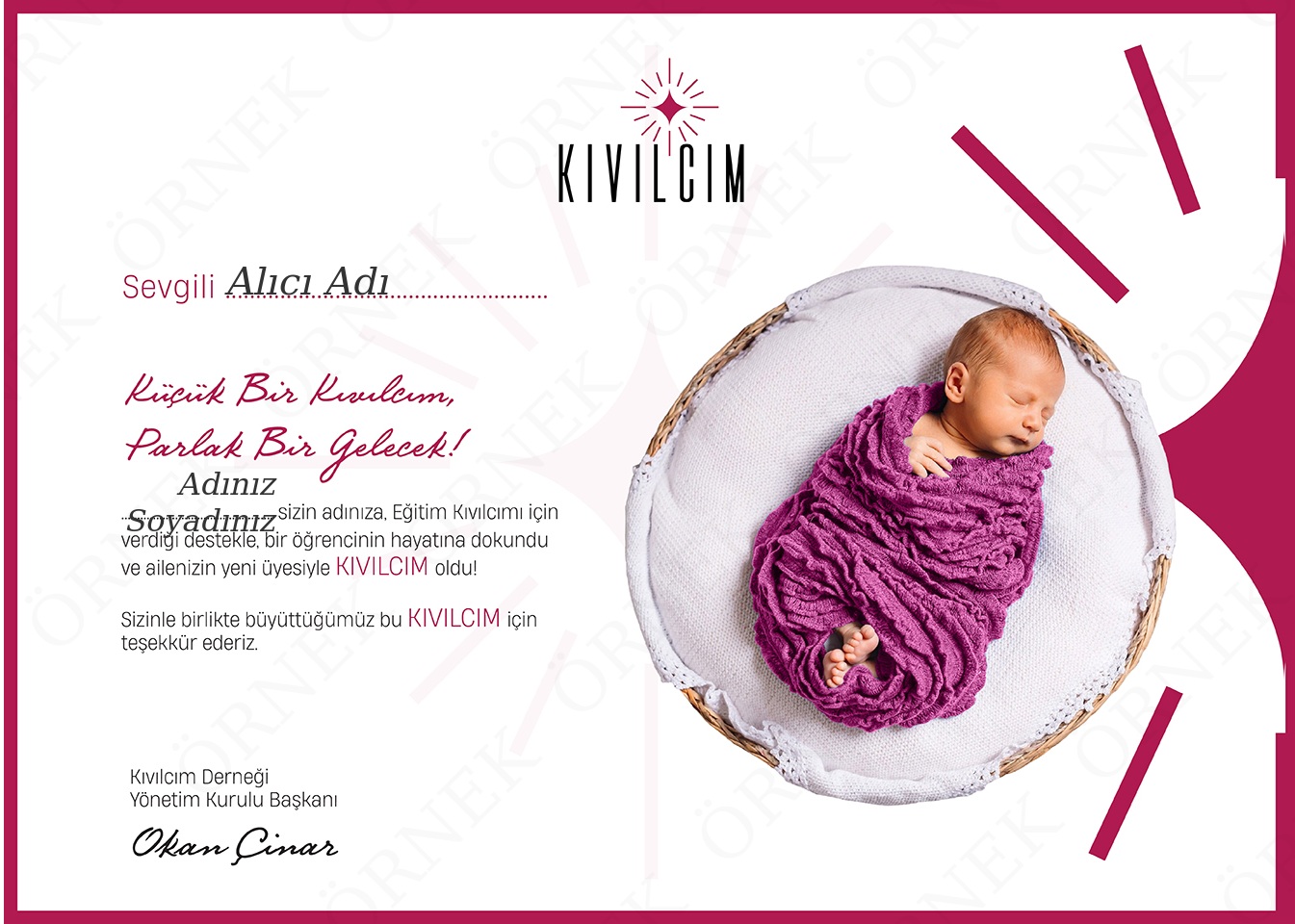 Hoşgeldin Bebek-2 (Kişi Adına)