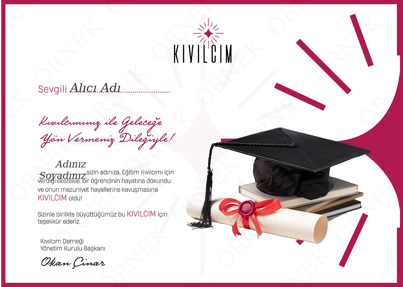 Mezuniyet Tebriği (Kişi Adına)