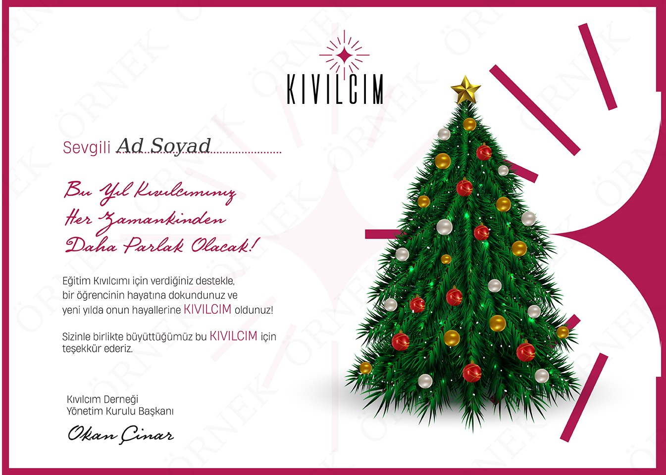 Yeni Yıl Tebriği (Tek İsimli)