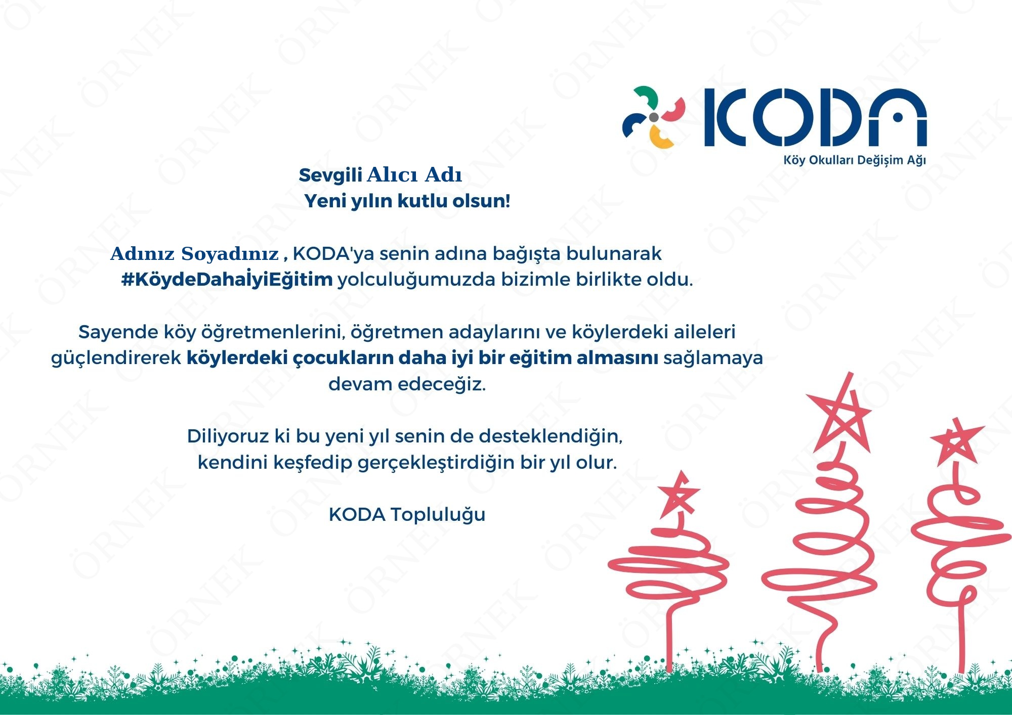 Yeni Yıl Kartı - Birisi Adına