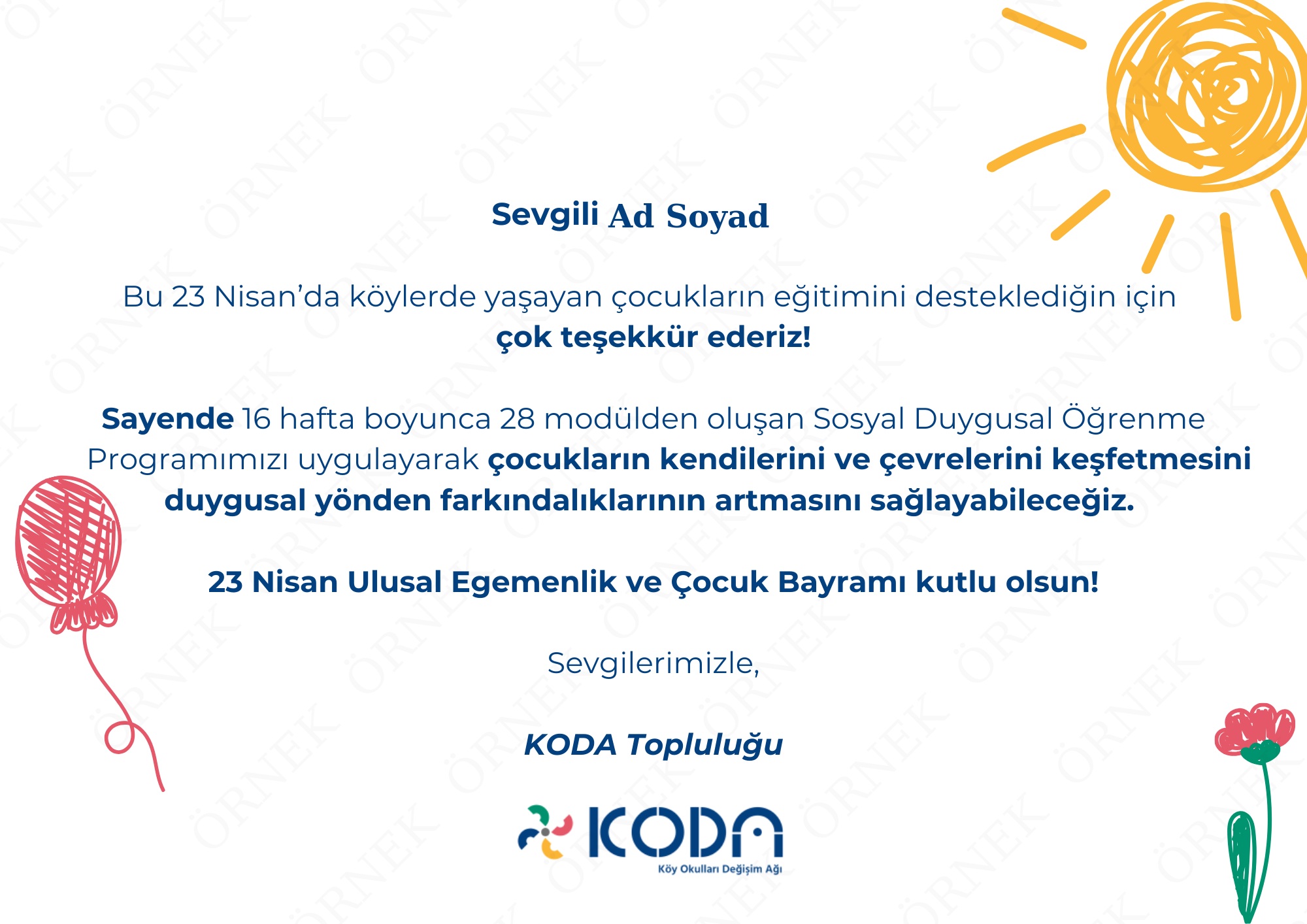 23 Nisan Ulusal Egemenlik ve Çocuk Bayramı