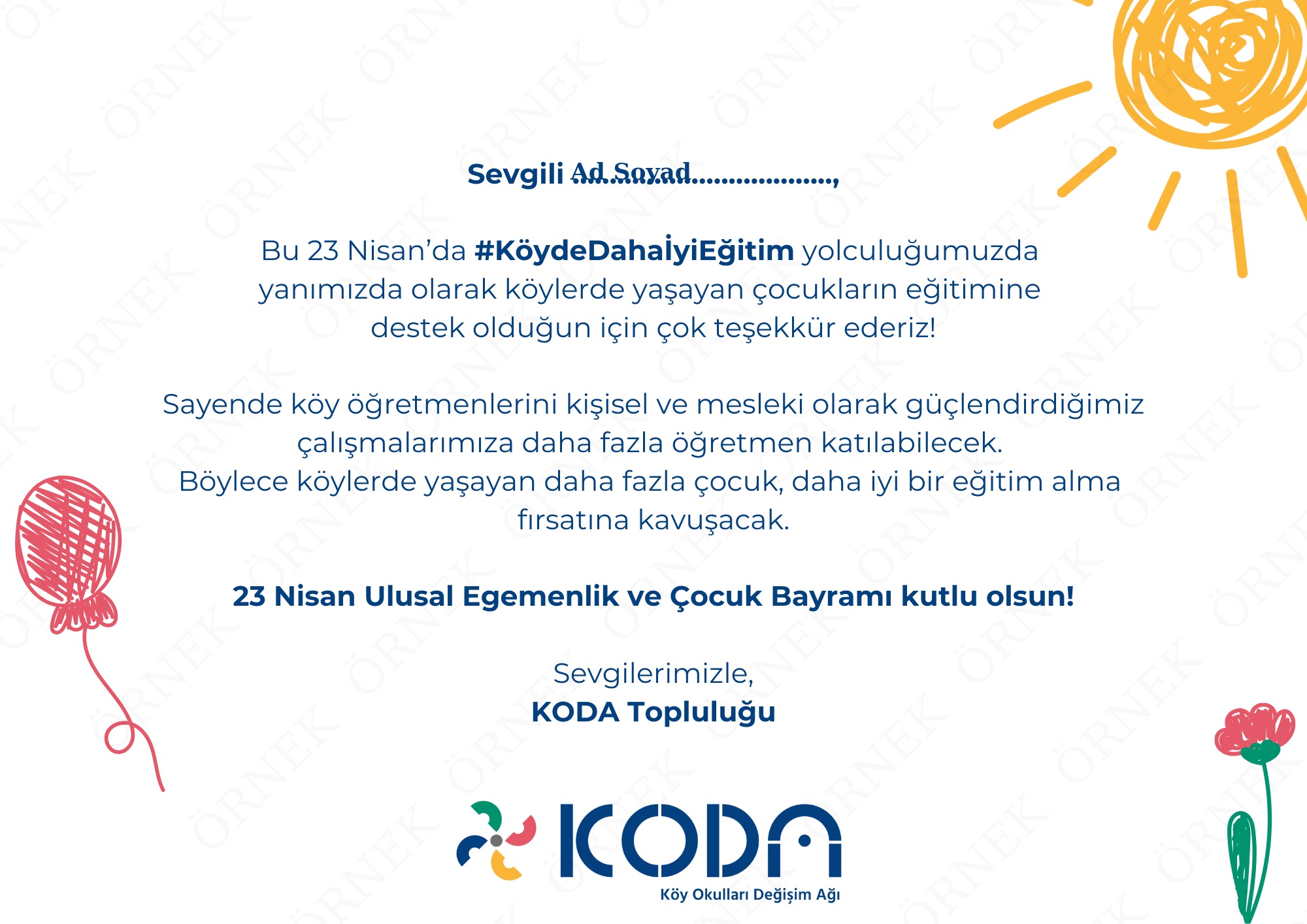 23 Nisan Ulusal Egemenlik ve Çocuk Bayramı