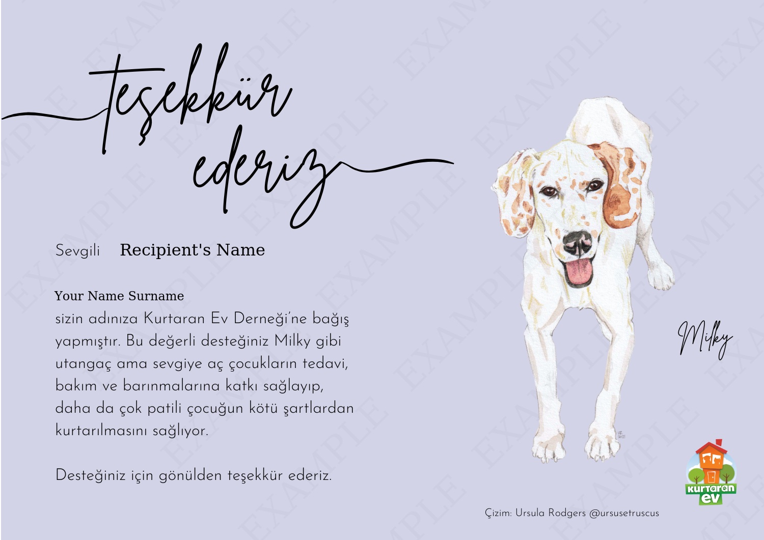 Kurtaran Ev Çocuklarına Destek - Milky