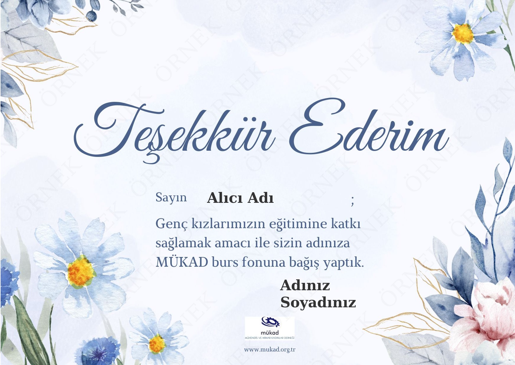 TEŞEKKÜR EDERİM