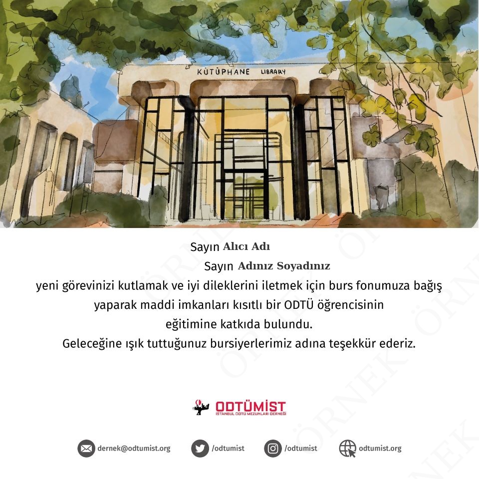 ODTÜMİST- Yeni İş Tebrik E-kartı