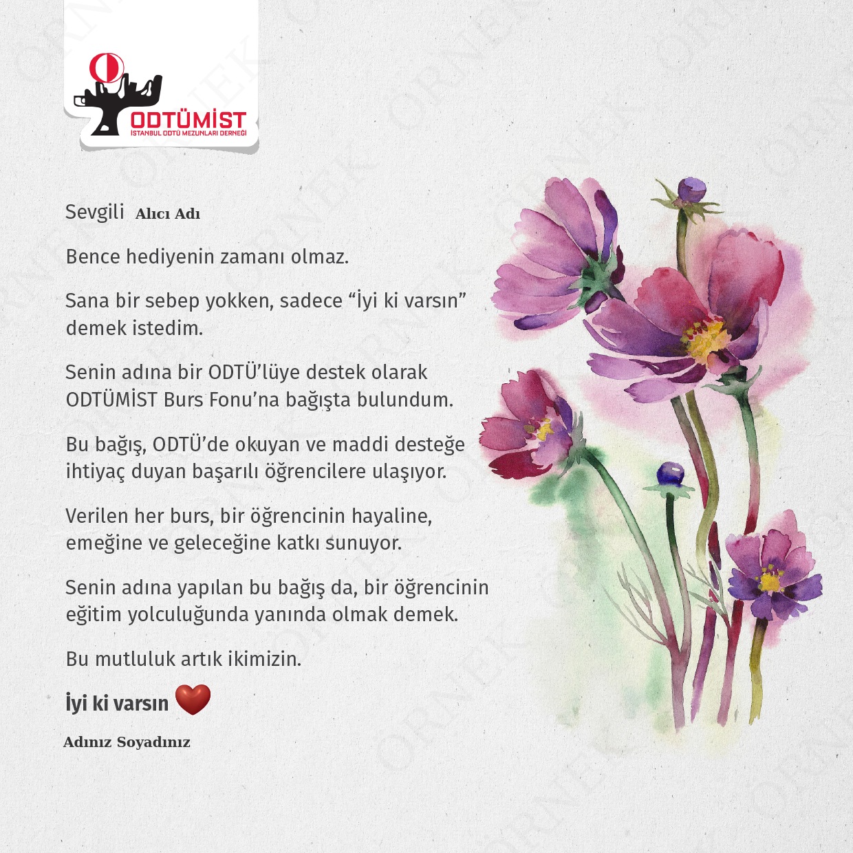 ODTÜMİST- İyi ki varsın❤️ E-kartı