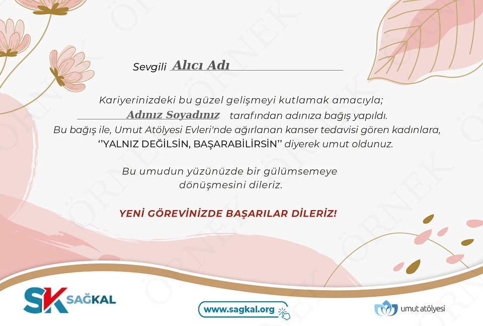 Yeni İş Tebrik Sertifikası