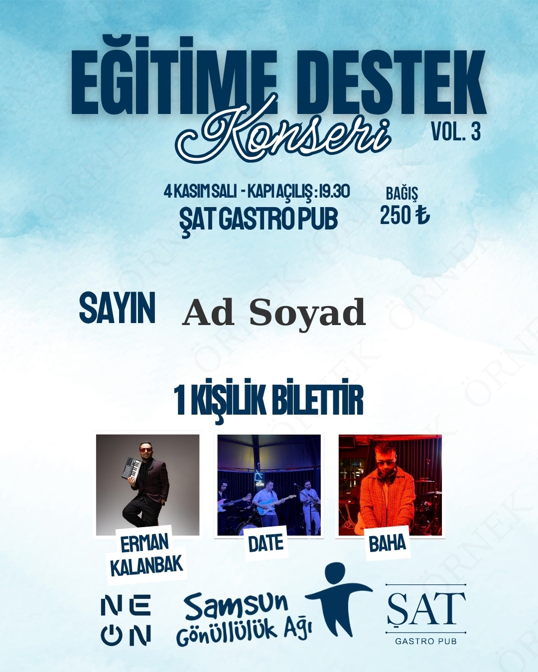 Eğitime Destek Konseri Bilet Vol. 3