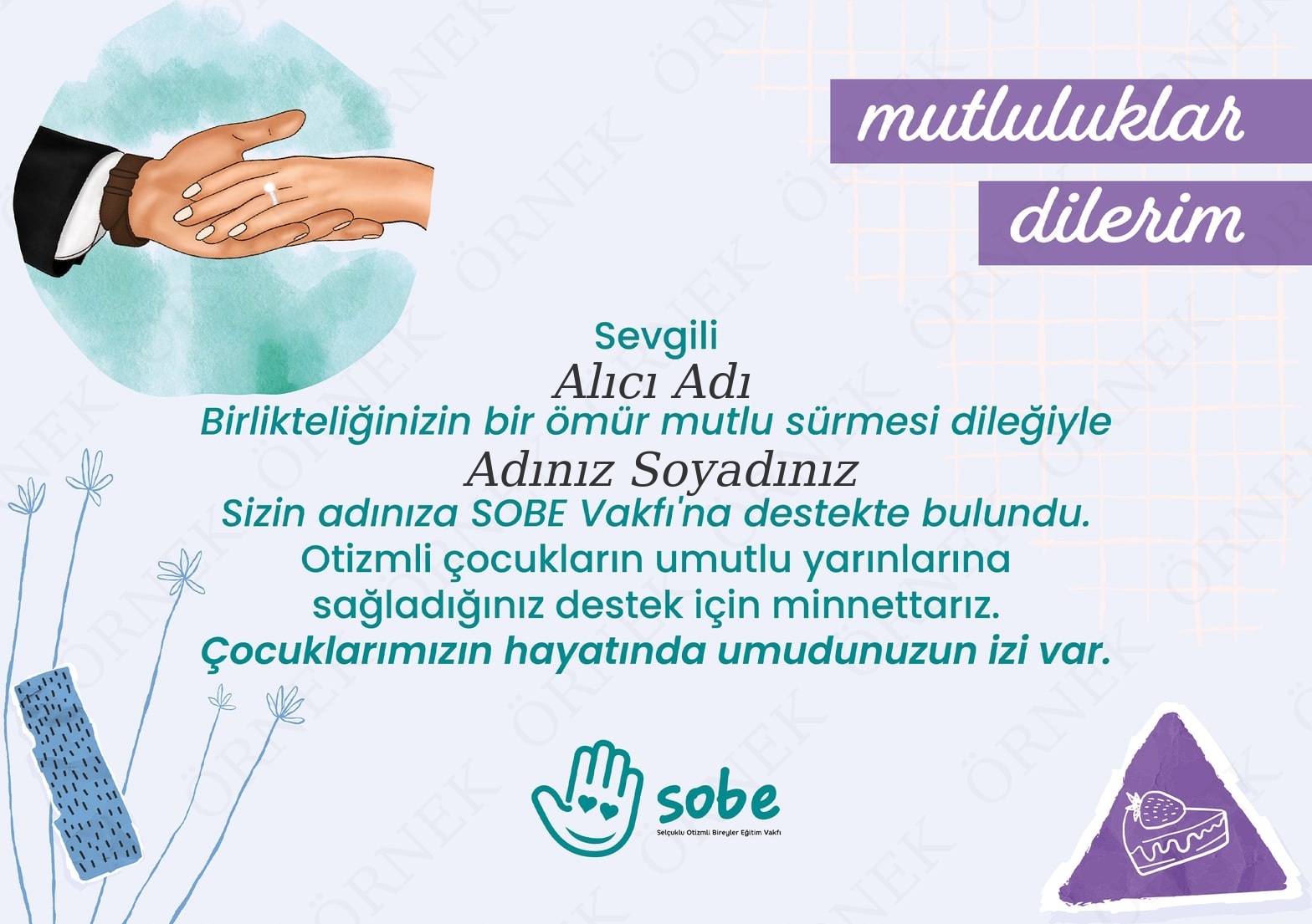 Düğün Tebriği (Yatay)