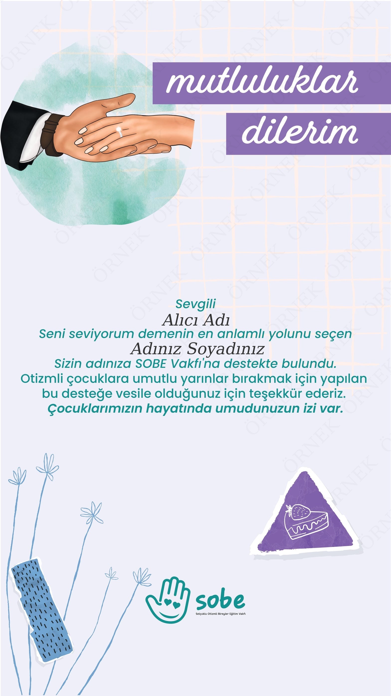 Düğün Tebriği (Dikey)
