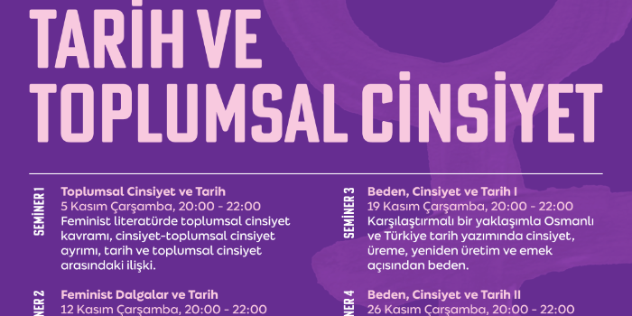 TARİH ve TOPLUMSAL CİNSİYET WEBİNARI- 4 SEMİNERLİK PAKET