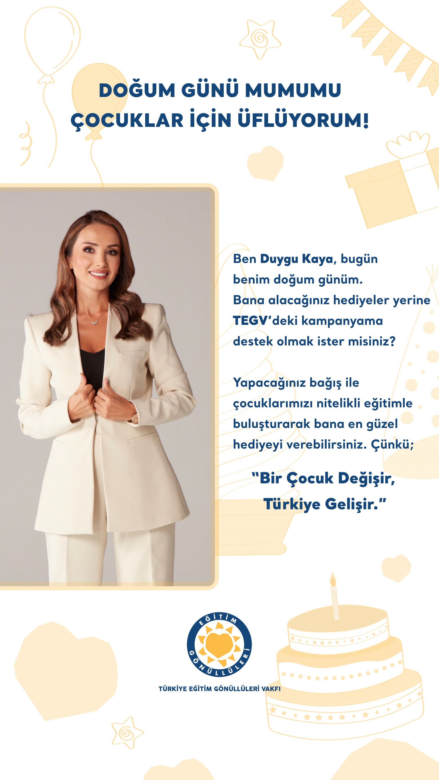 Doğum Günü Mumumu Çocuklar İçin Üflüyorum