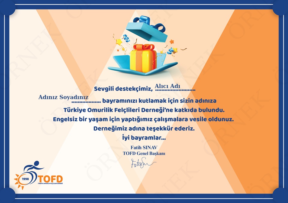 Bayram Tebriği Sertifikası