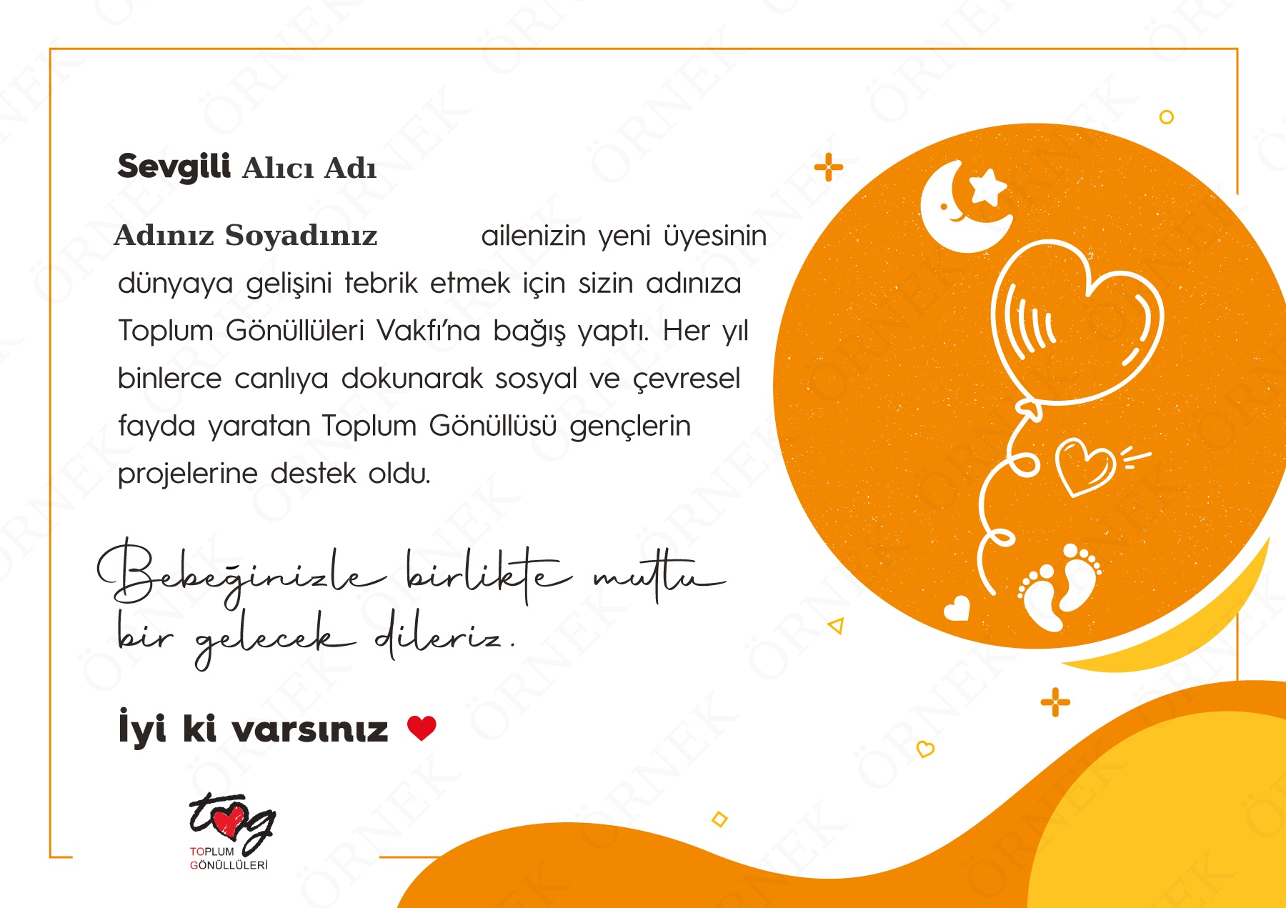 Hoş Geldin Bebek Sertifikası