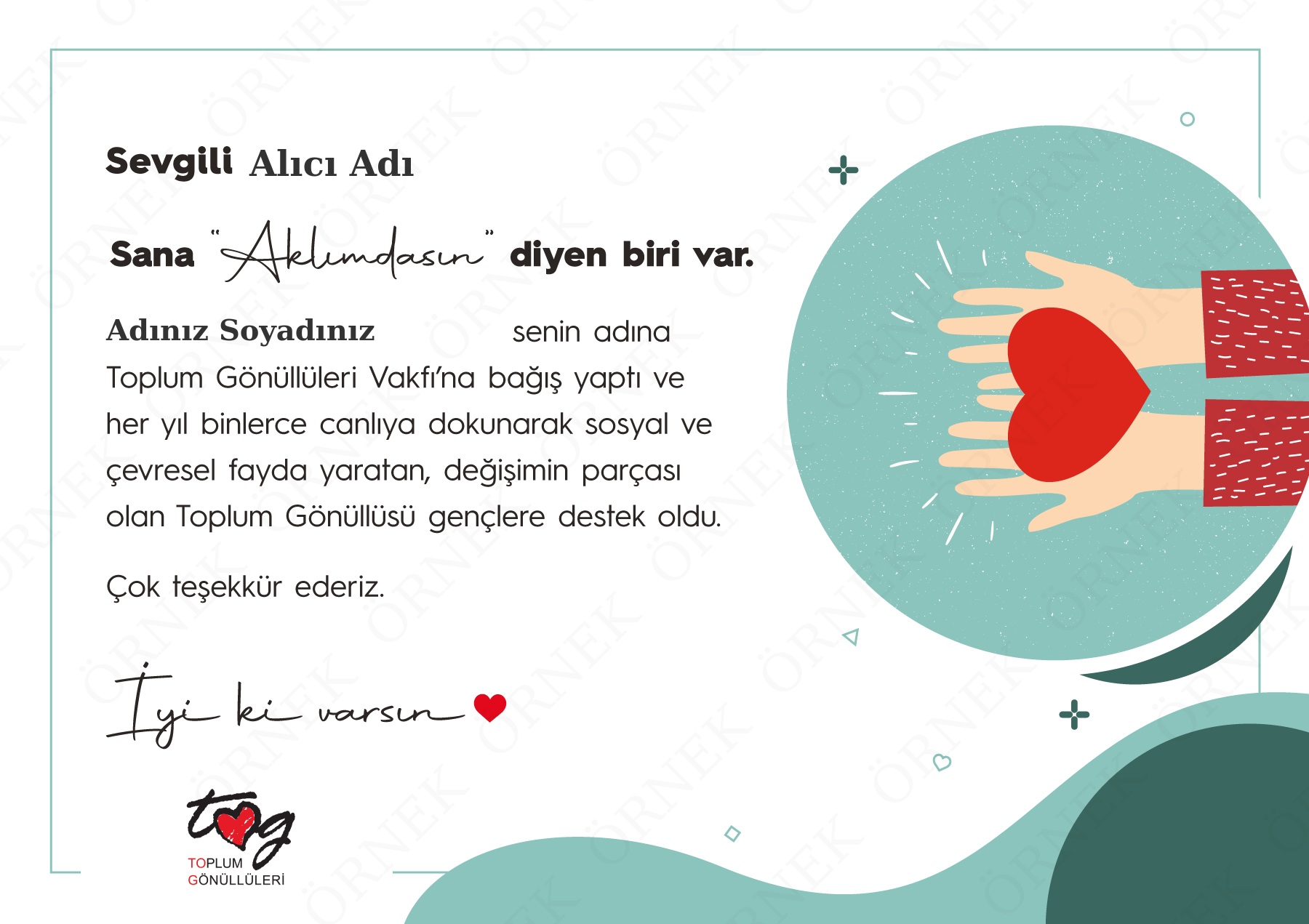 Aklımdasın Sertifikası