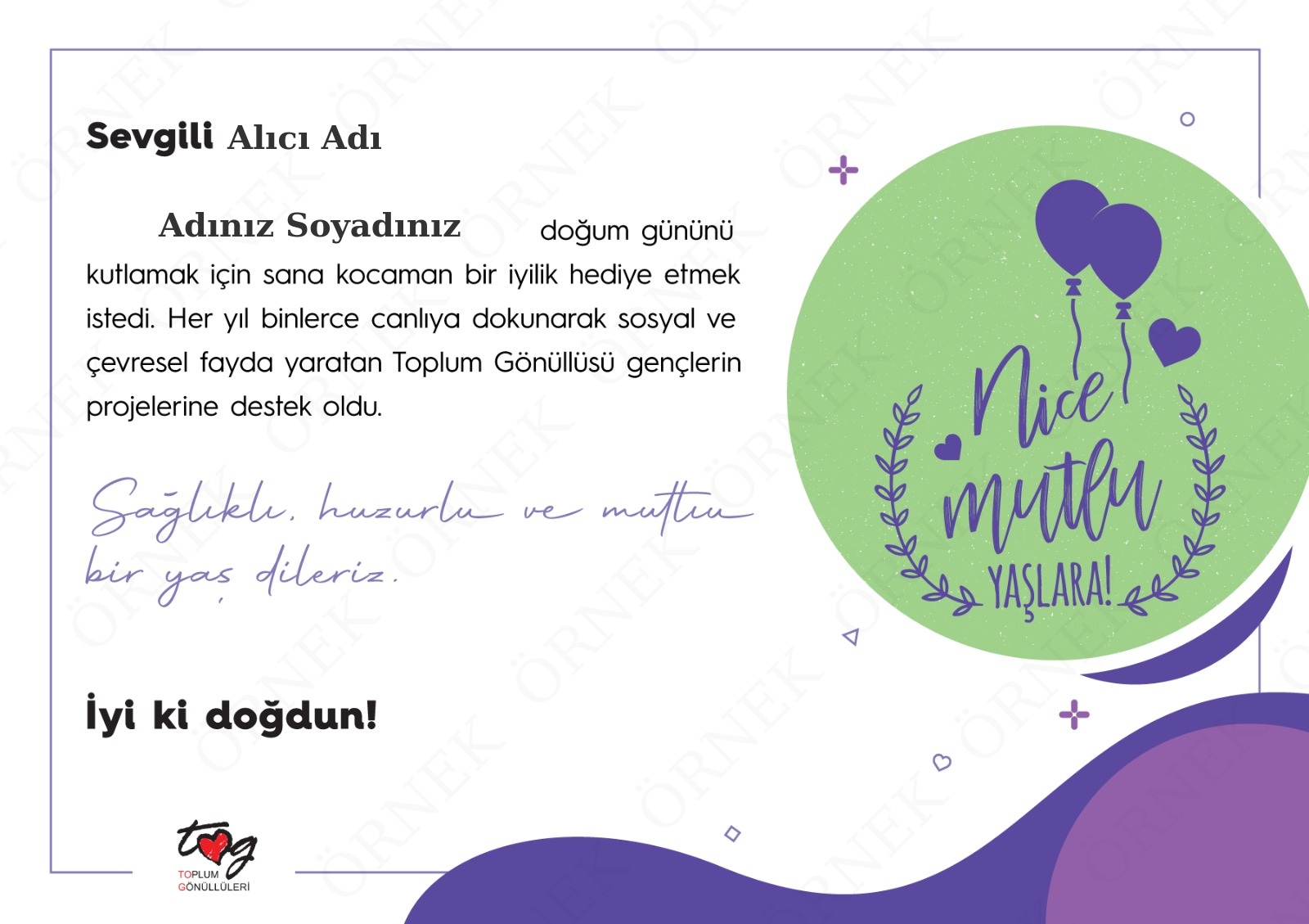 Doğum Günü Sertifikası - 2