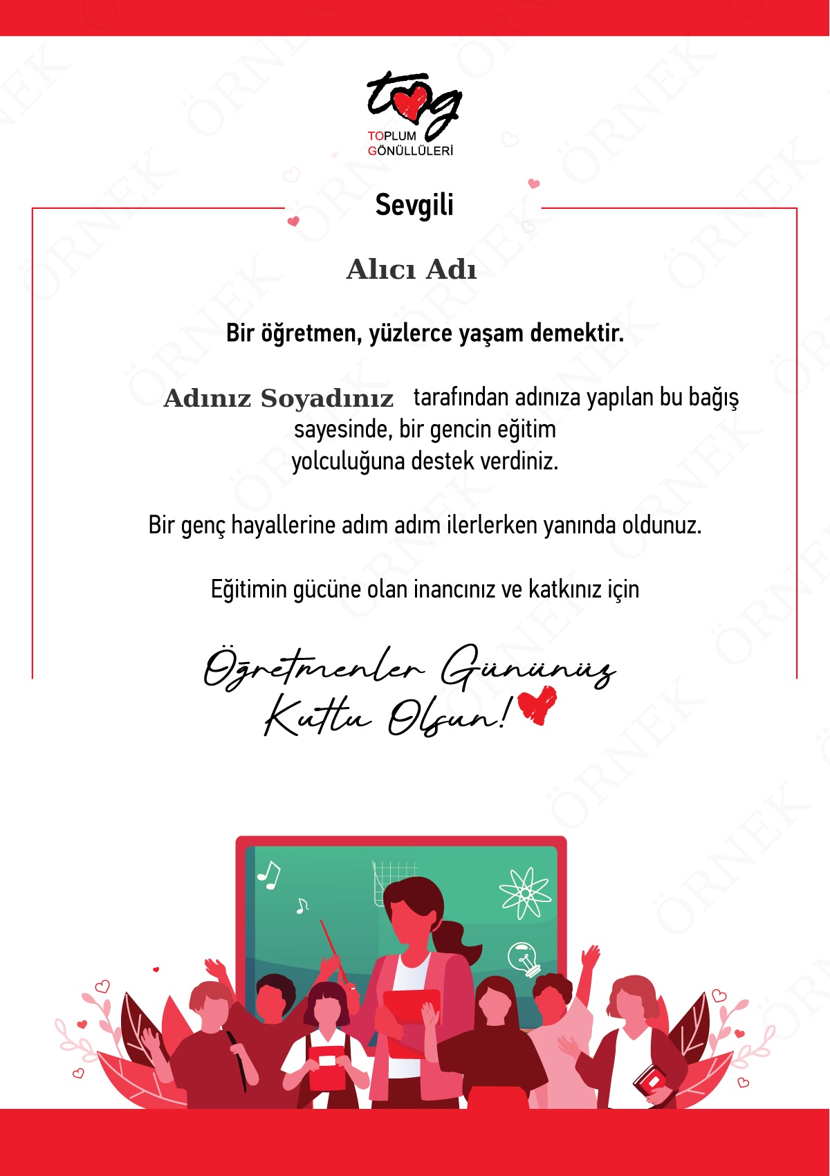 Öğretmenler Günü Sertifikası - 4