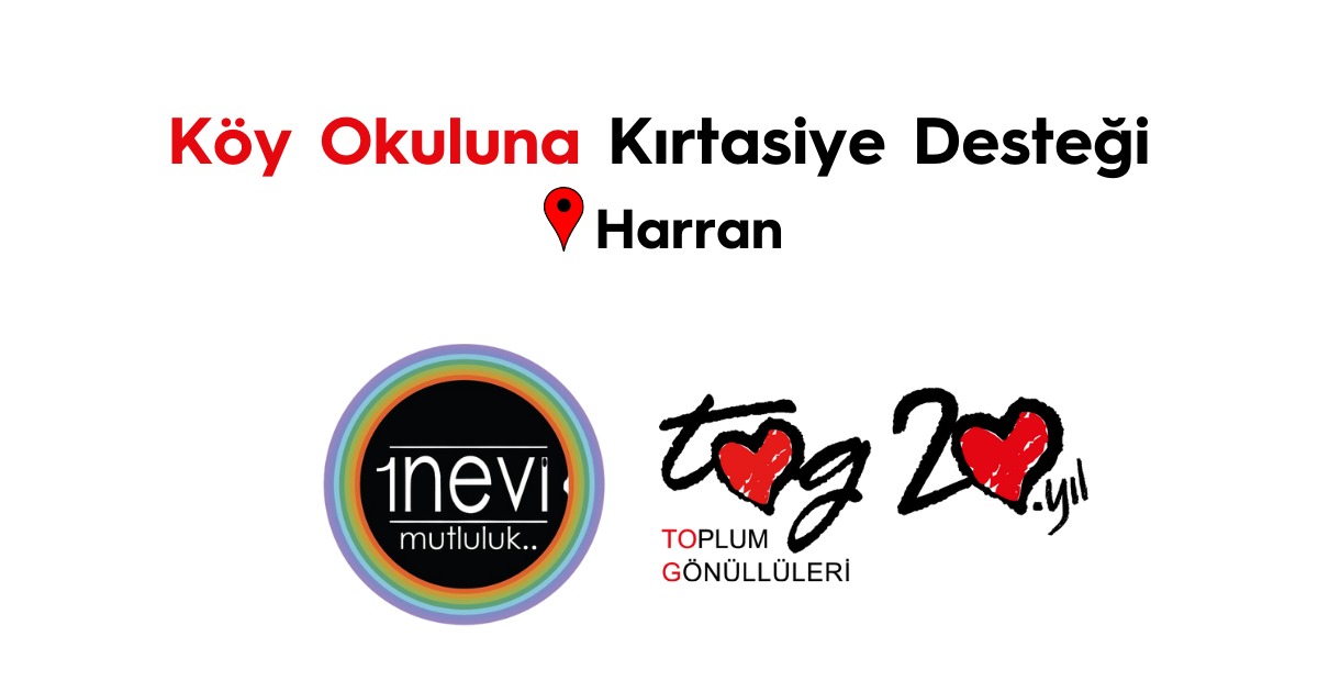 Harran'da Bir Köy Okuluna Kırtasiye Desteği