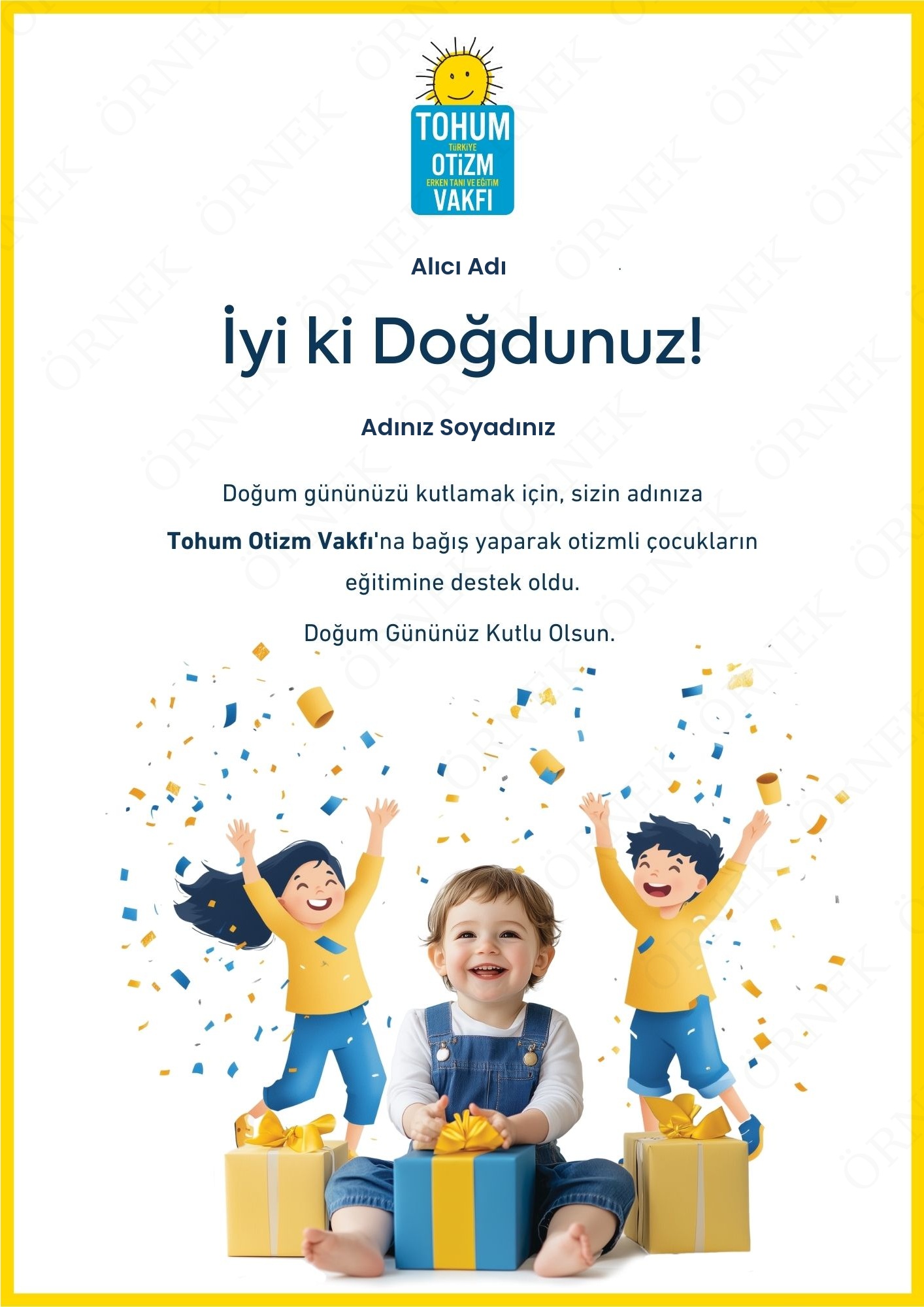 Doğum Günü Kutlama Sertifikası I 01