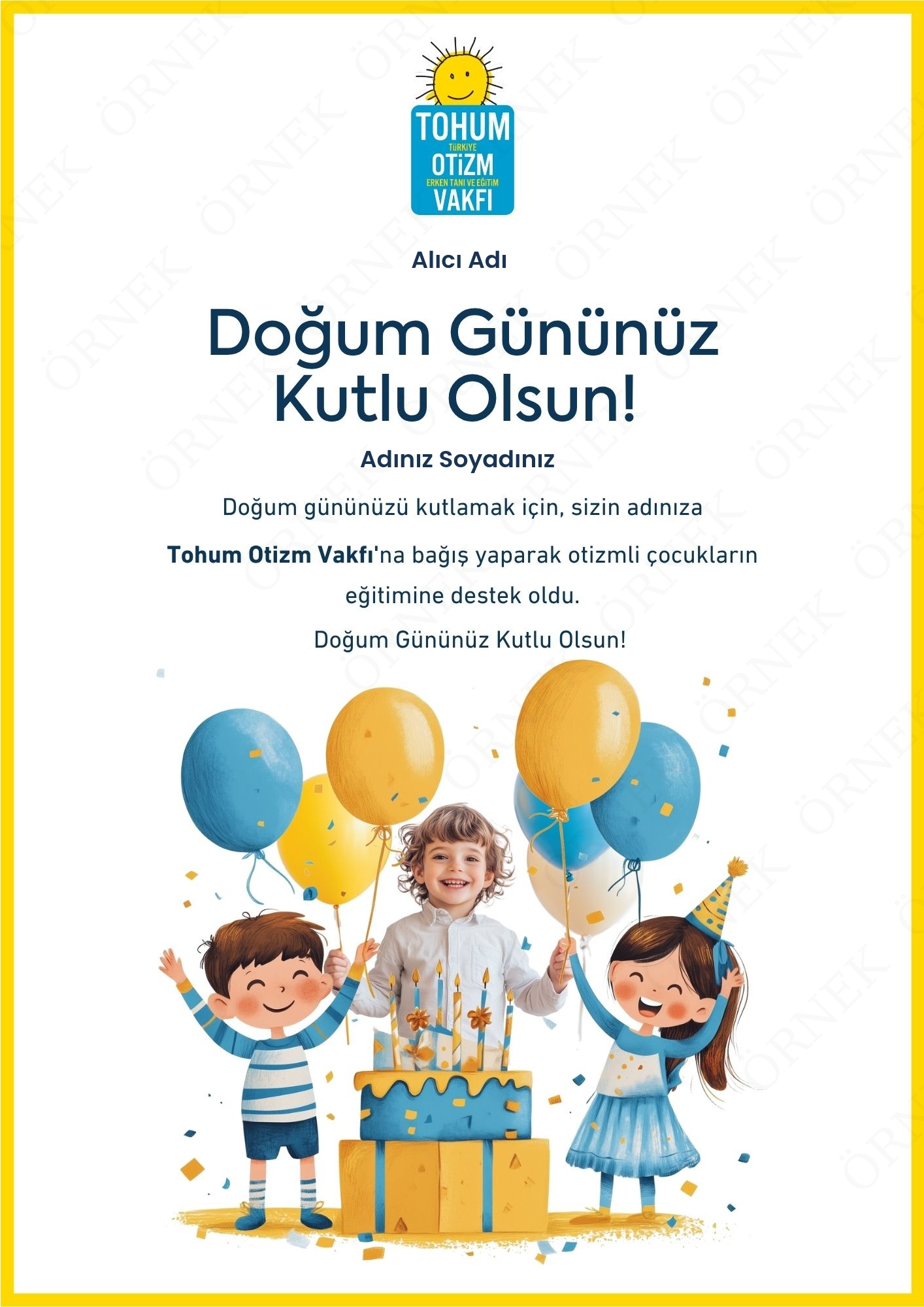 Doğum Günü Kutlama Sertifikası I 02