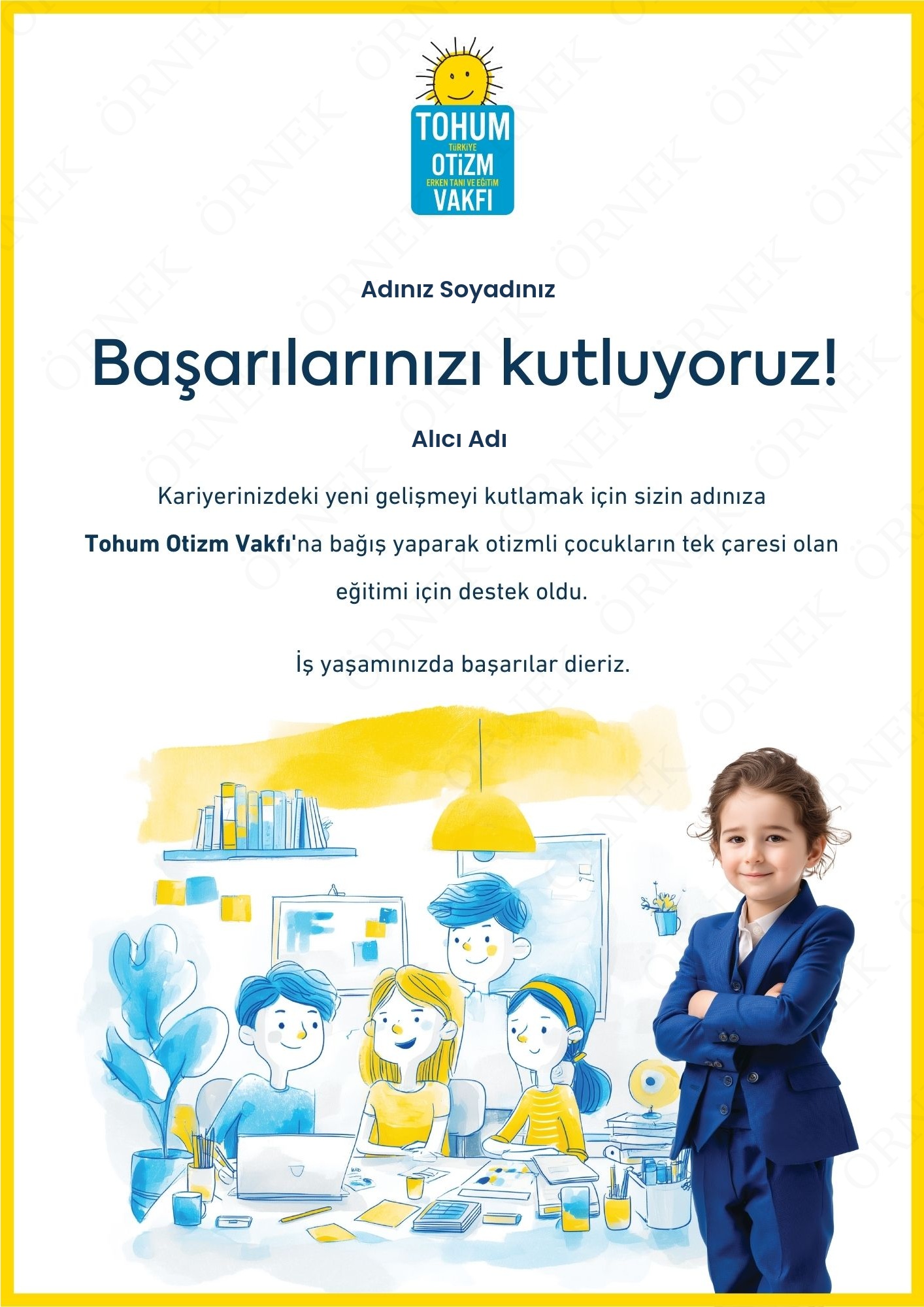 Yeni İş Kutlama Sertifikası I 01