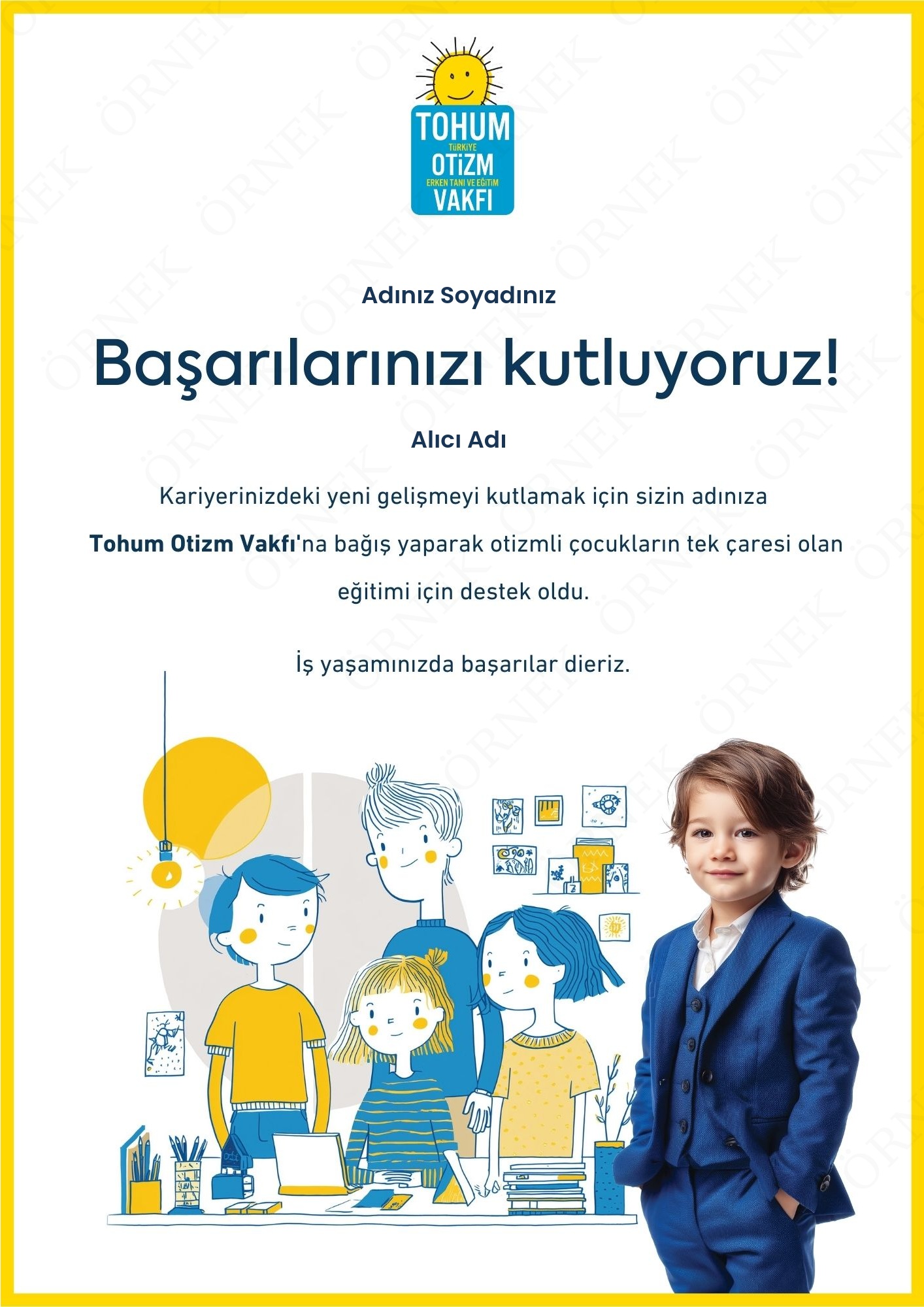 Yeni İş Kutlama Sertifikası I 02