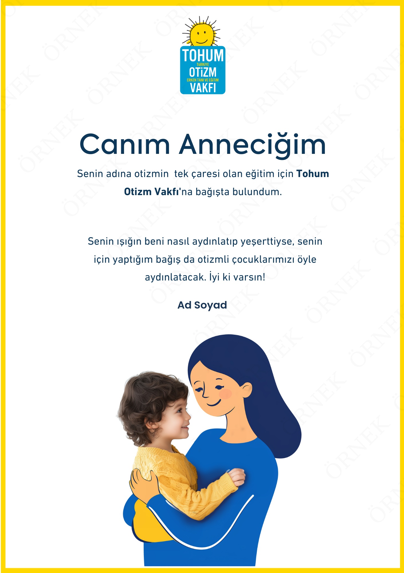 Anneler Günü Kutlama Sertifikası I 02