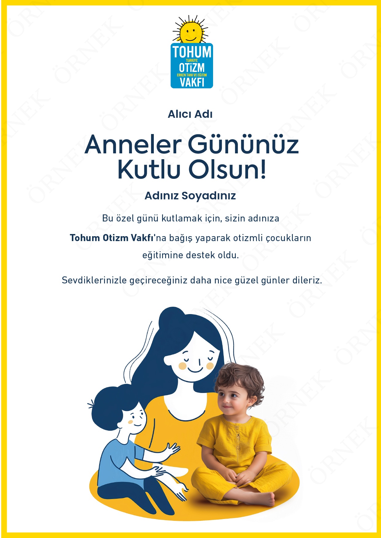 Anneler Günü Kutlama Sertifikası I 03