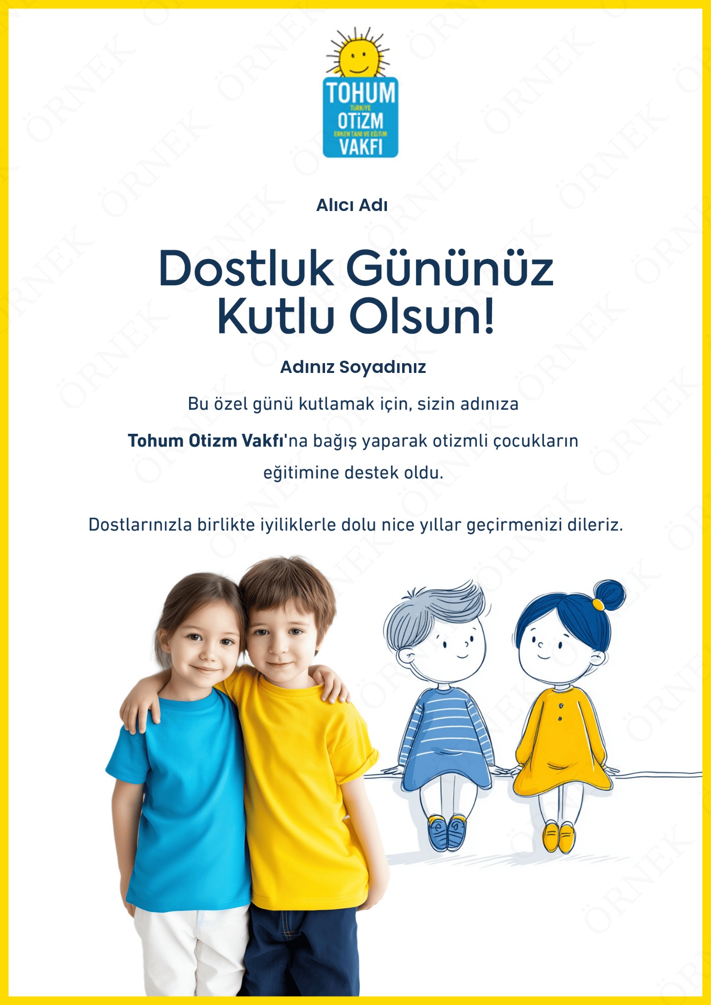 Dostluk Günü Kutlama Sertifikası I 02