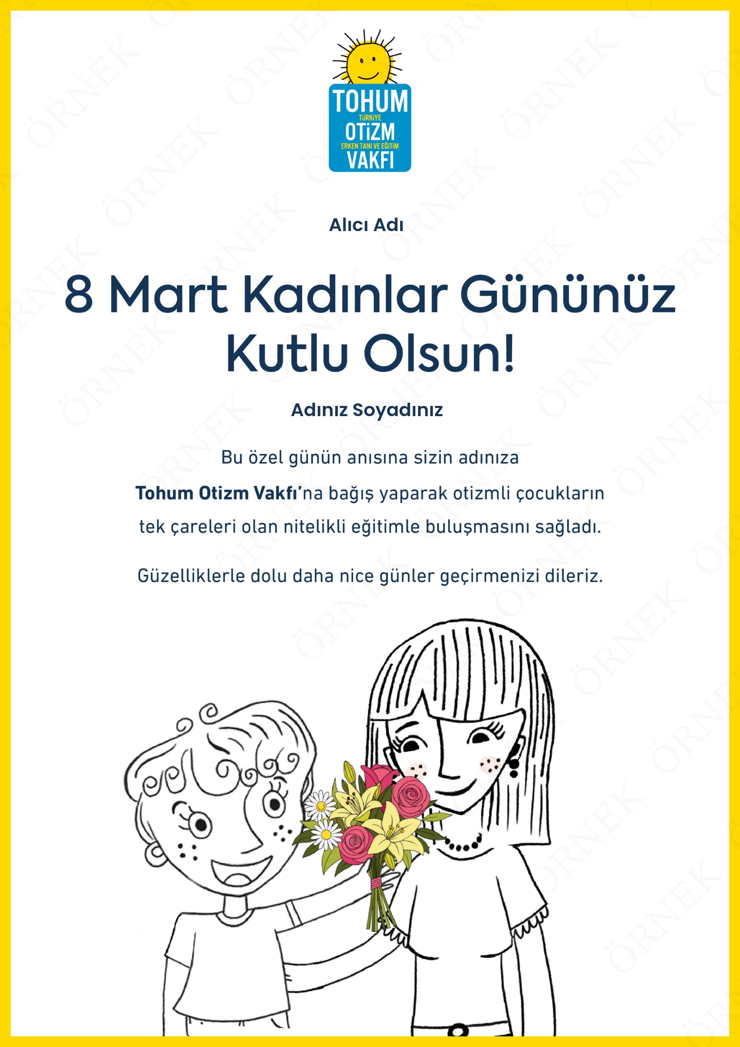 Kadınlar Günü Kutlama Sertifikası I 01
