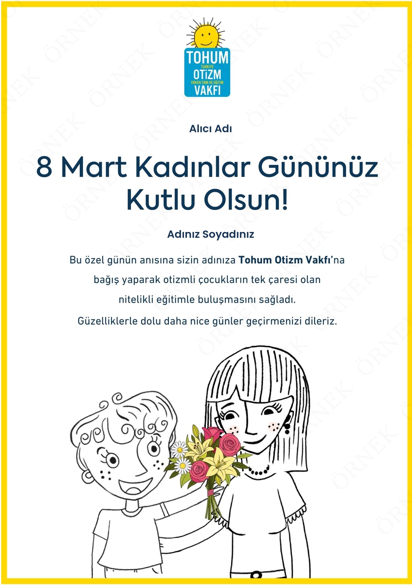 Kadınlar Günü Kutlama Sertifikası I 01
