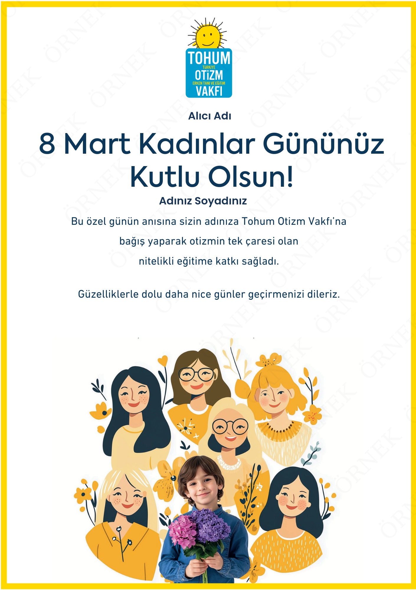 Kadınlar Günü Kutlama Sertifikası I 01