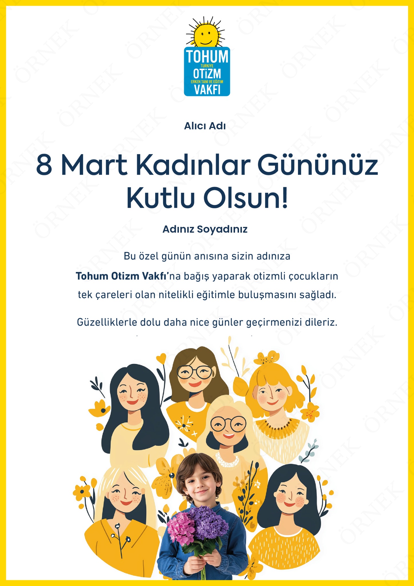 Kadınlar Günü Kutlama Sertifikası I 02