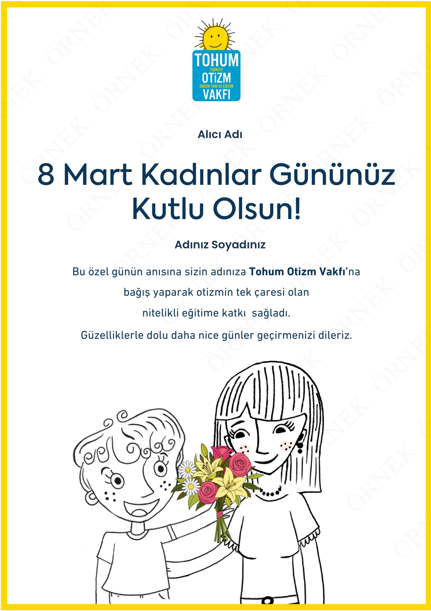 Kadınlar Günü Kutlama Sertifikası I 02