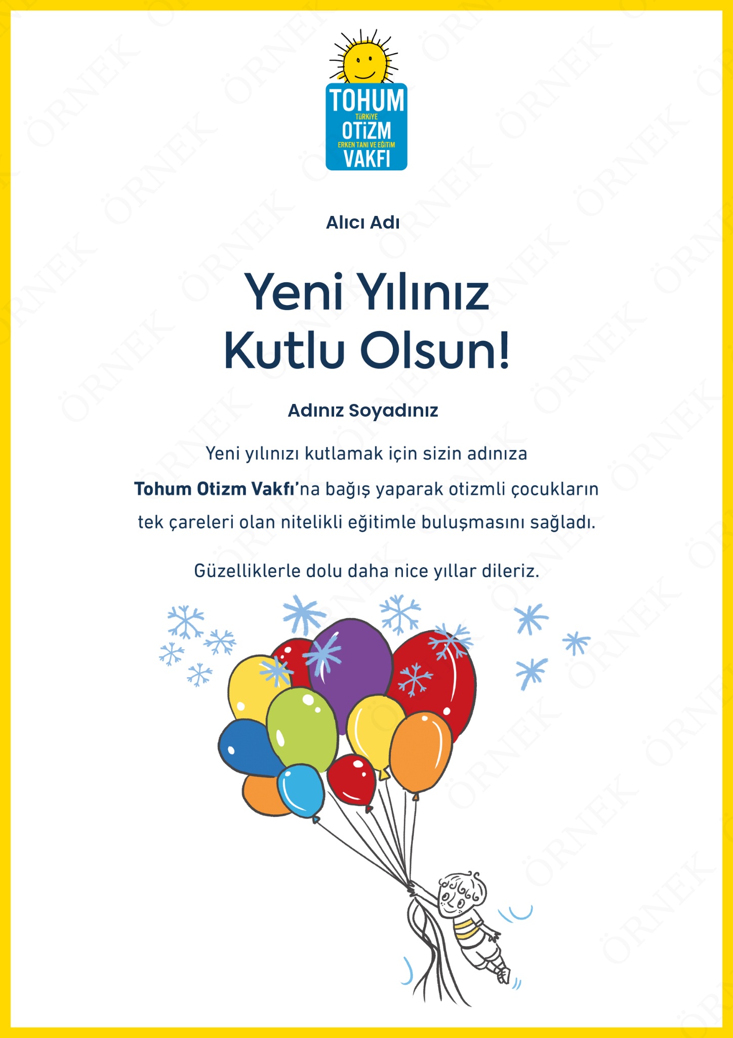 Yeni Yıl Kutlama Sertifikası I 01