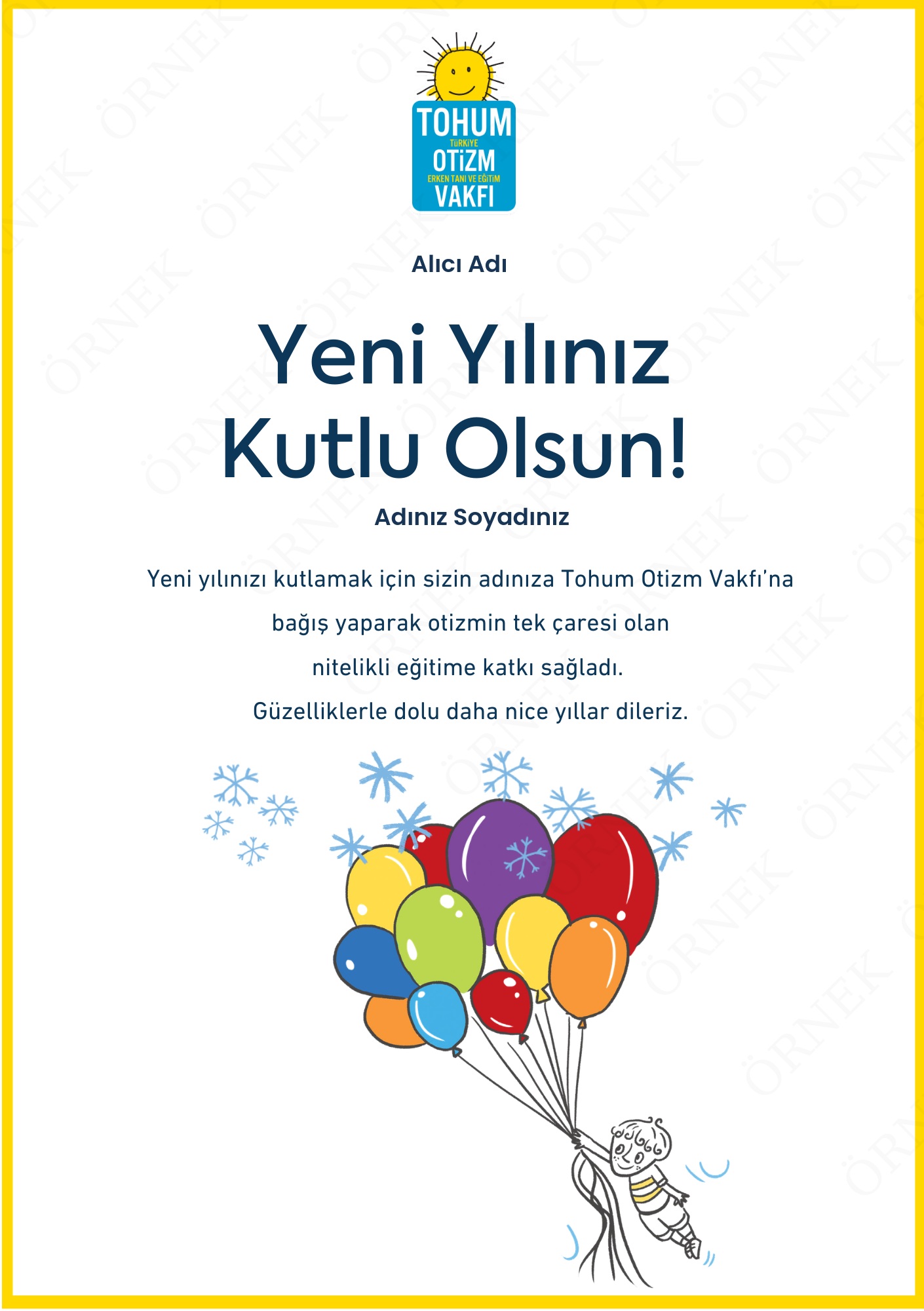 Yeni Yıl Kutlama Sertifikası I 01