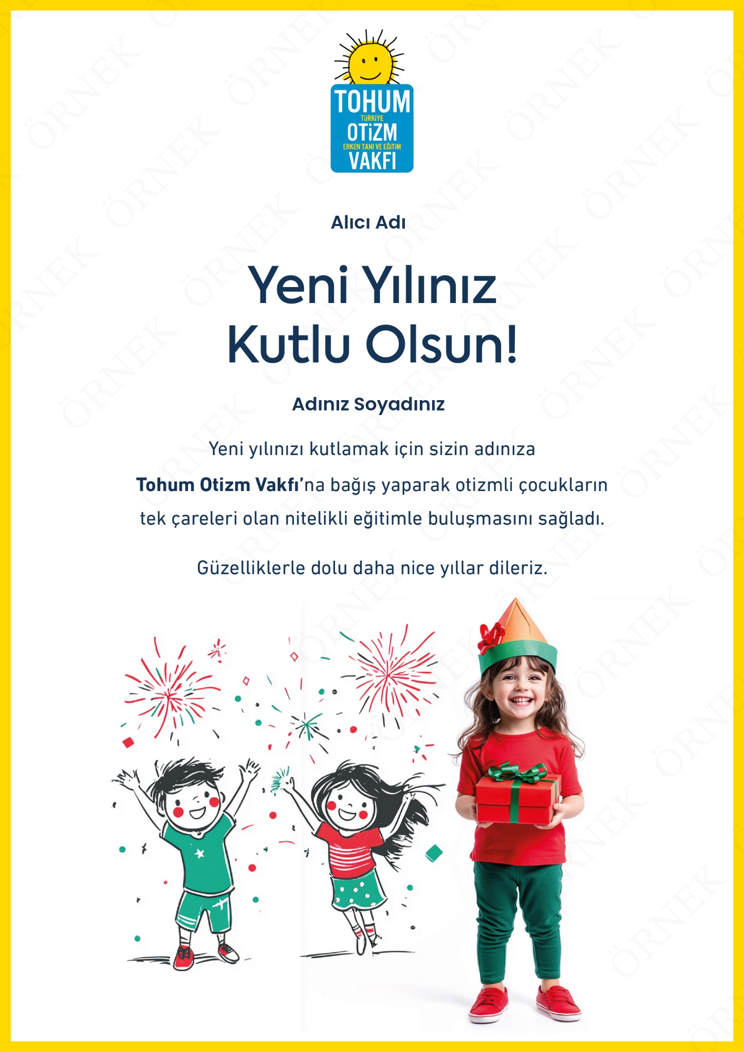 Yeni Yıl Kutlama Sertifikası I 02