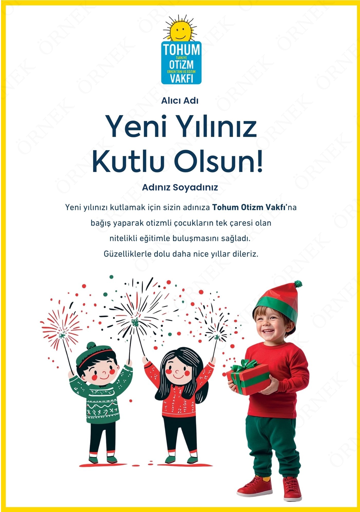 Yeni Yıl Kutlama Sertifikası I 03