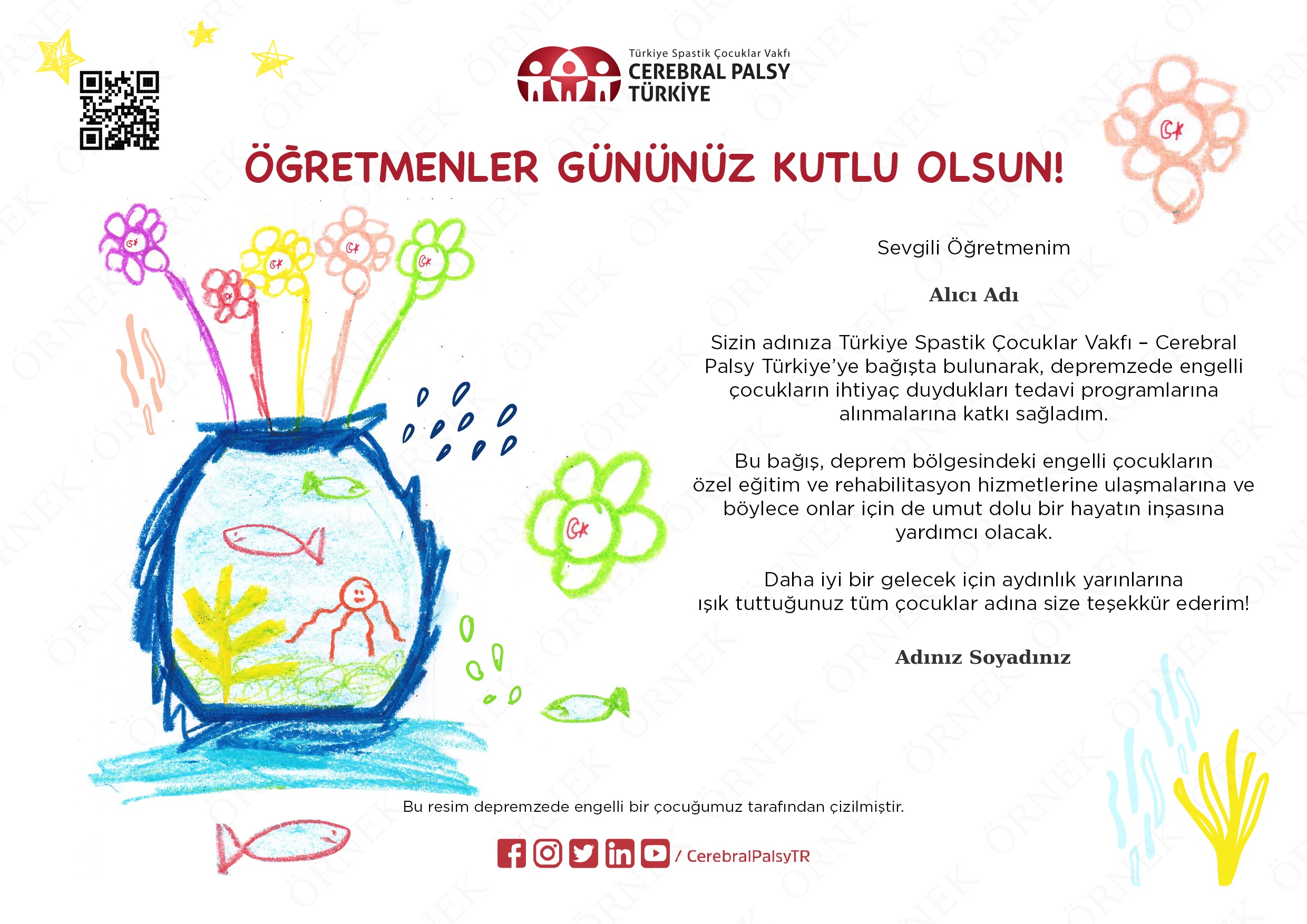 Öğretmenler Günü Sertifikası - Akvaryum