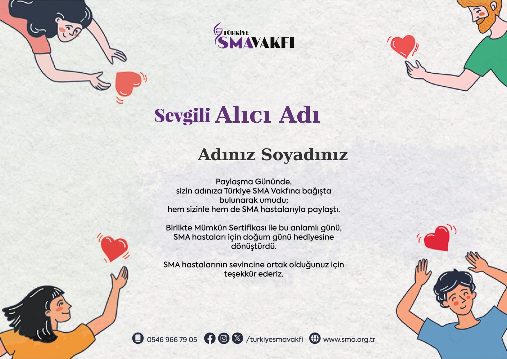 Paylaşma Günü "Birlikte Mümkün "  Sertifikası - 1