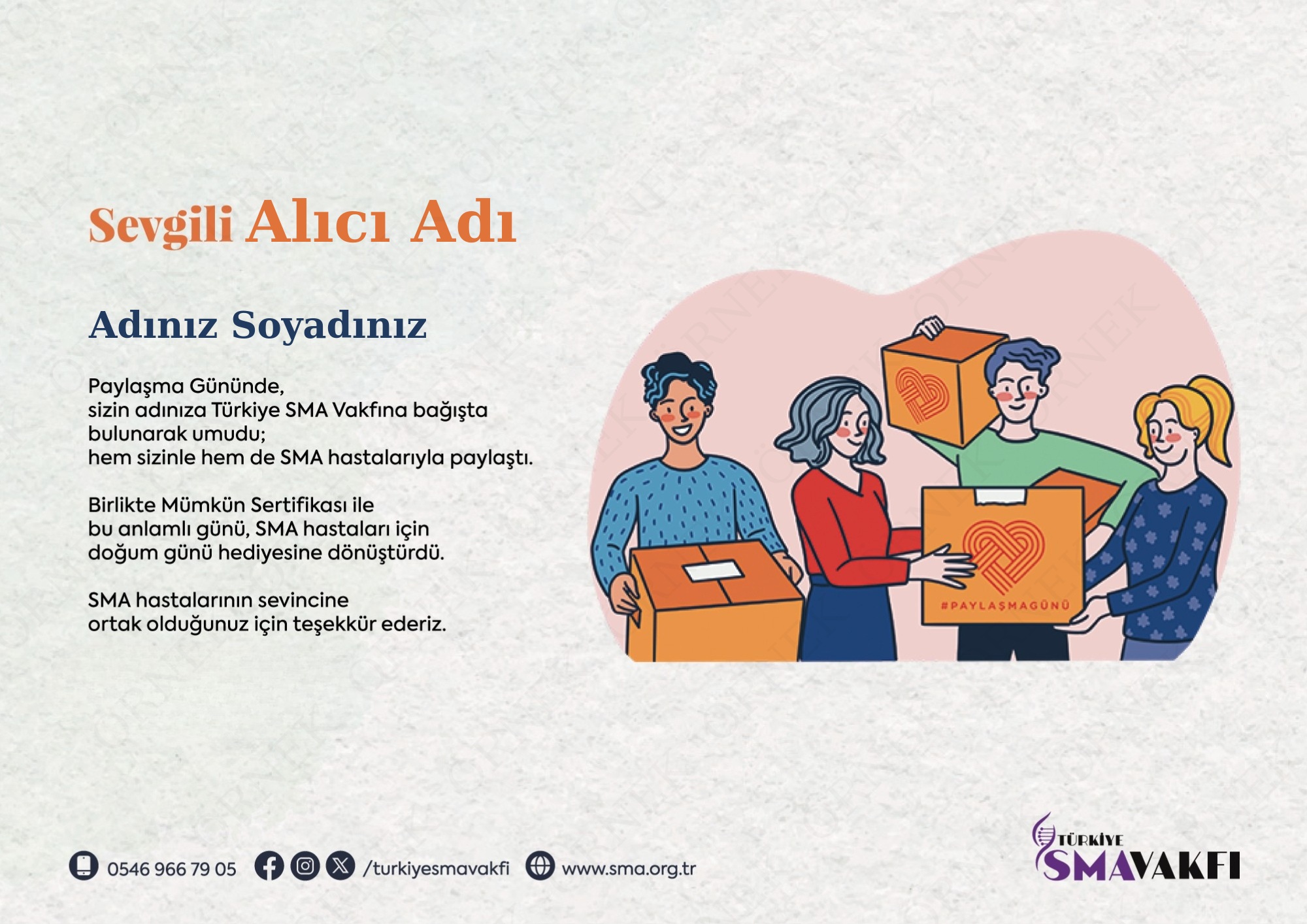 Paylaşma Günü "Birlikte Mümkün " Sertifikası - 3