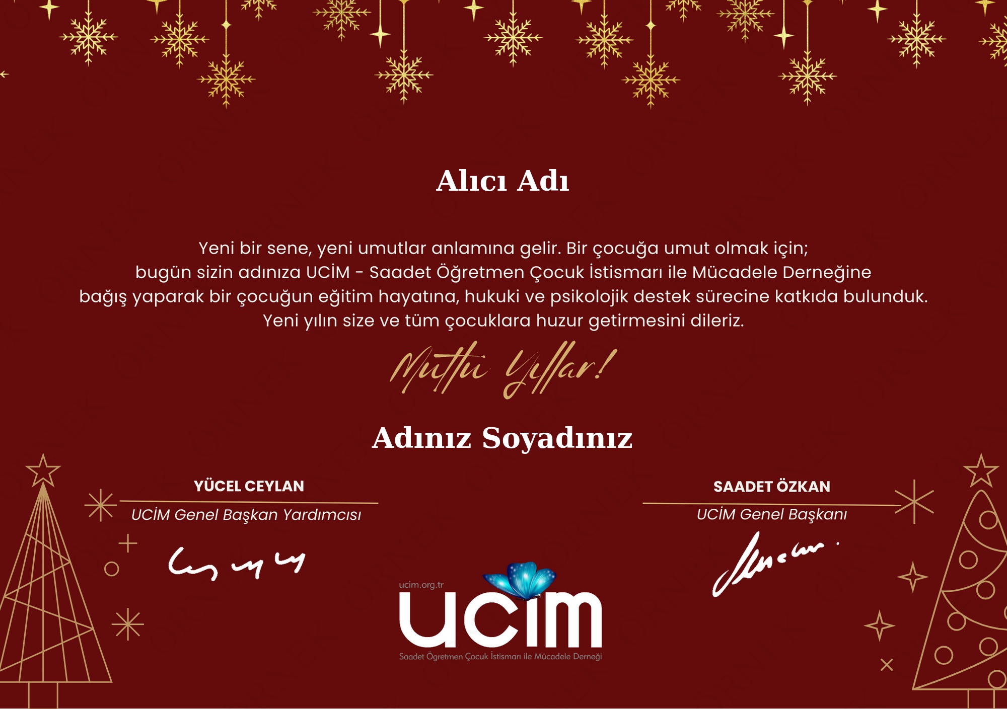 YENİ YIL SERTİFİKASI (KIRMIZI-ÇOĞUL)