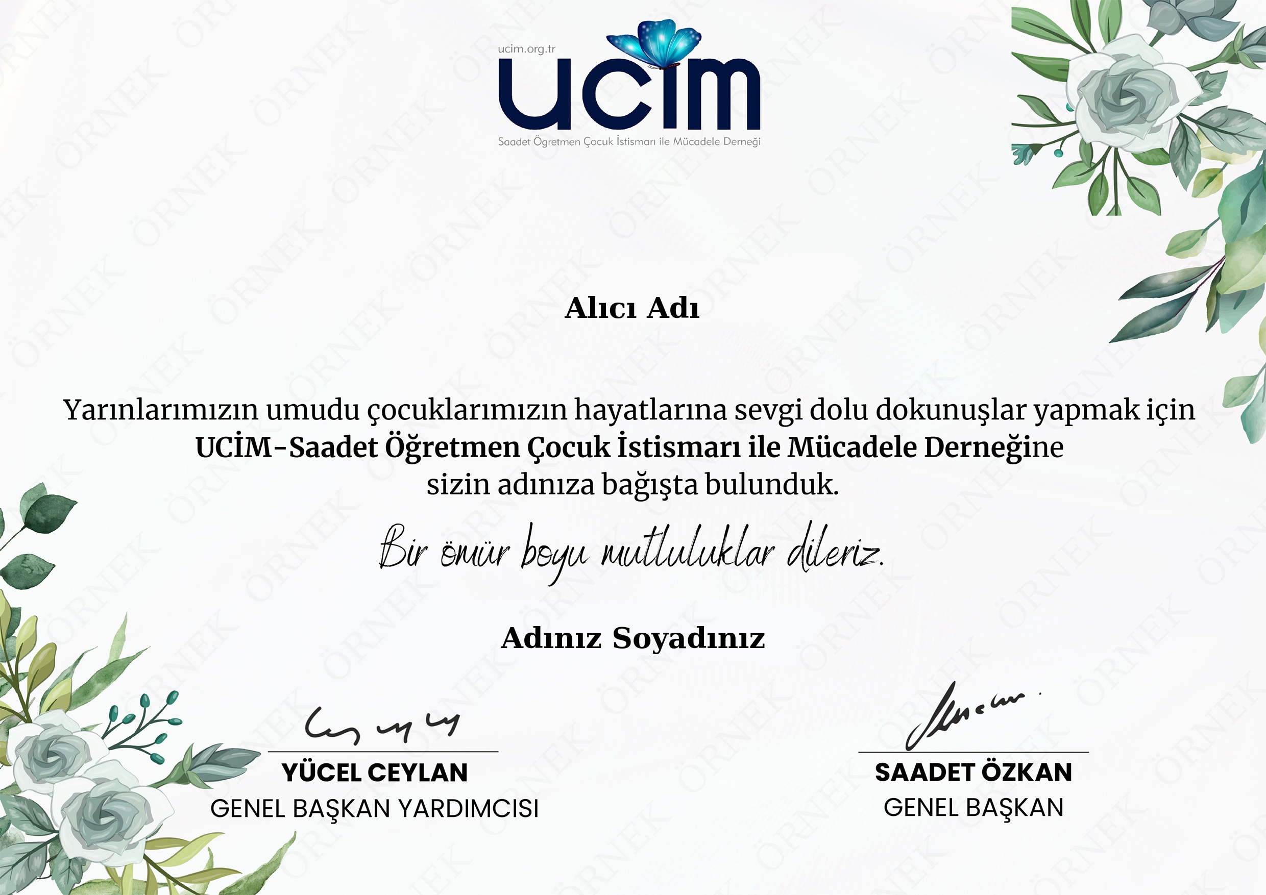 DÜĞÜN SERTİFİKASI (ÇOĞUL)