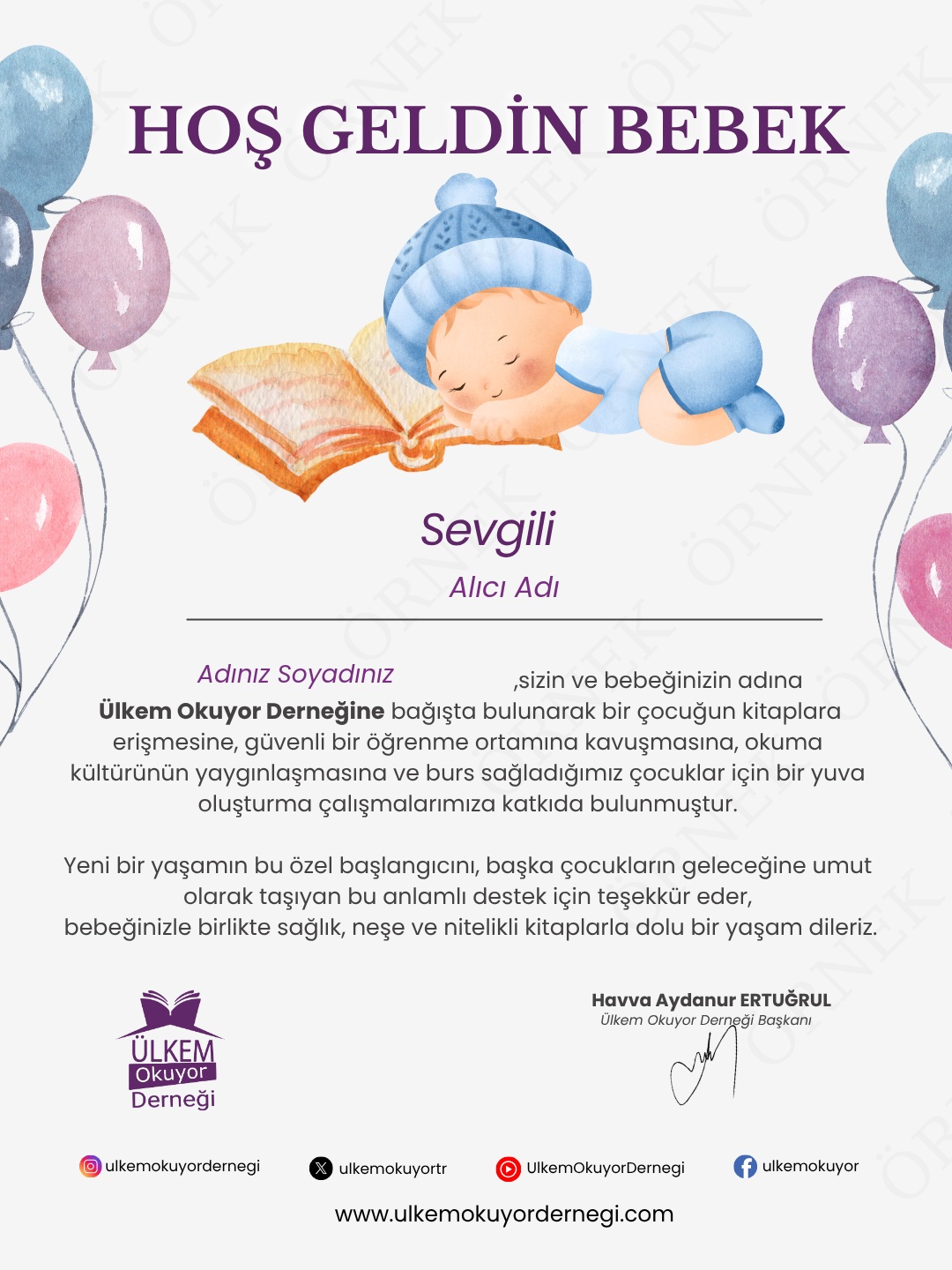 Erkek Bebek Tebrik Kartı
