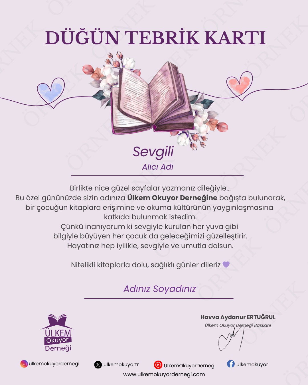 Düğün Tebrik Kartı