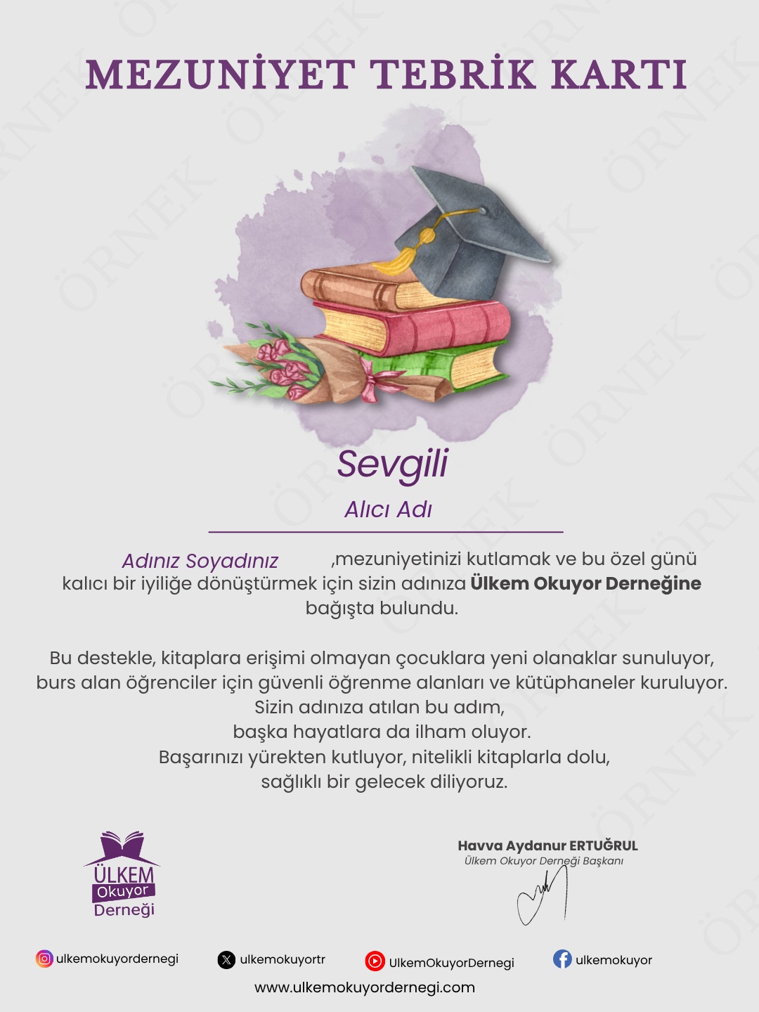 Mezuniyet Tebrik Kartı