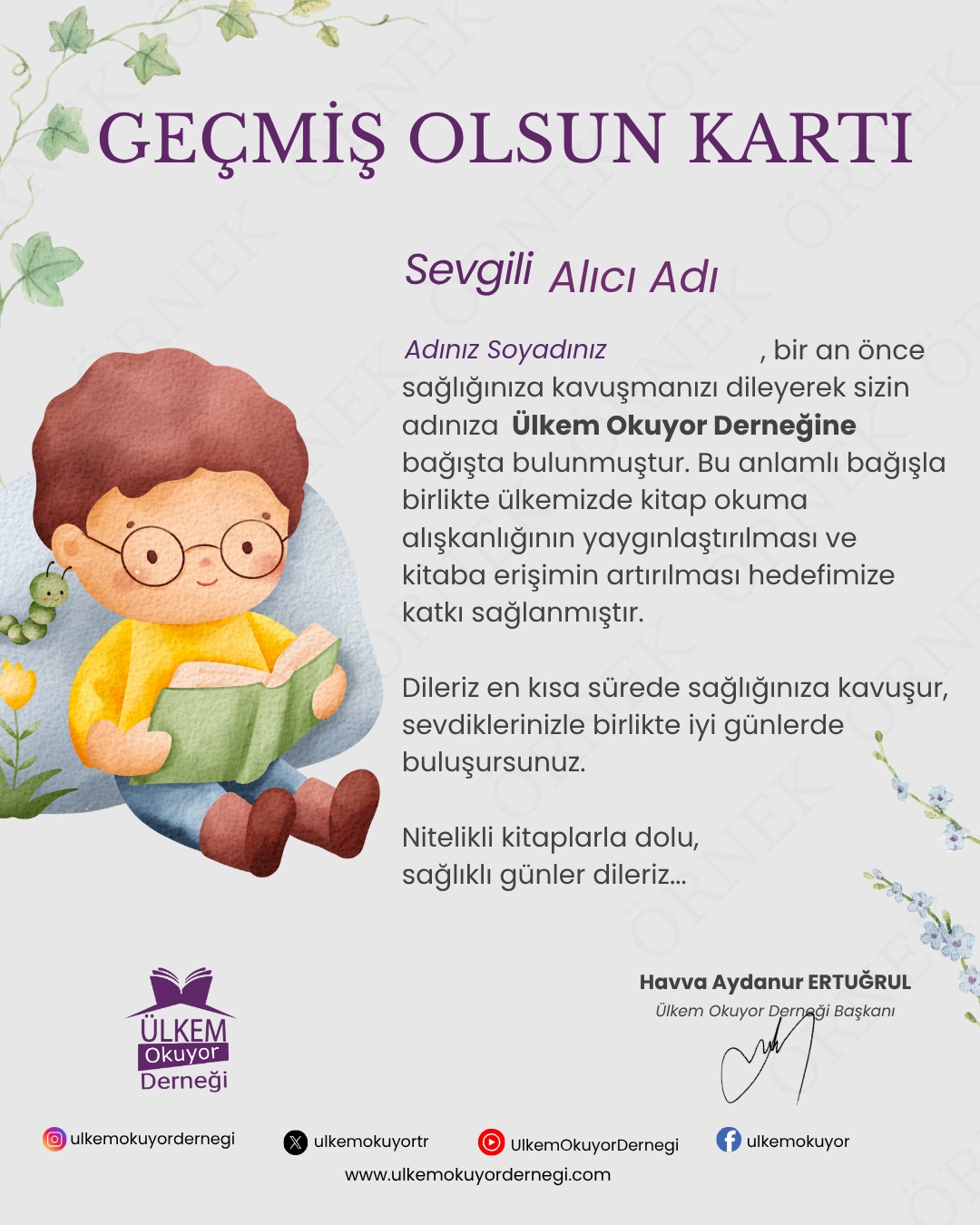 Geçmiş Olsun Kartı