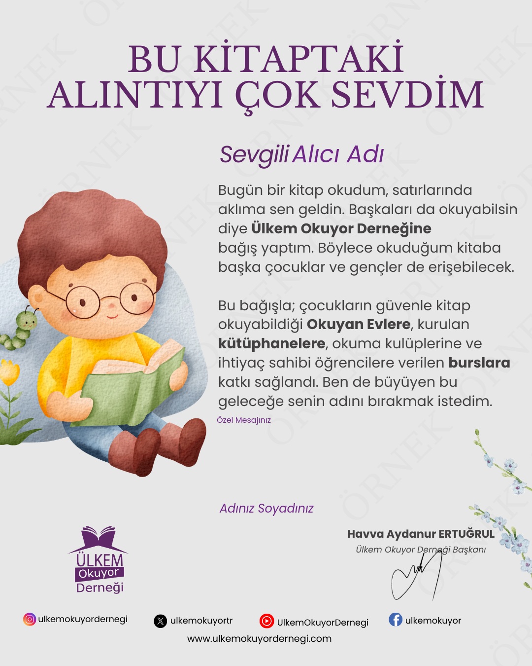 Bir Alıntı Bağışla